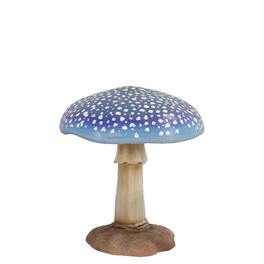 Large Blue Mushroom Statue - LM Treasures Prop Rentals