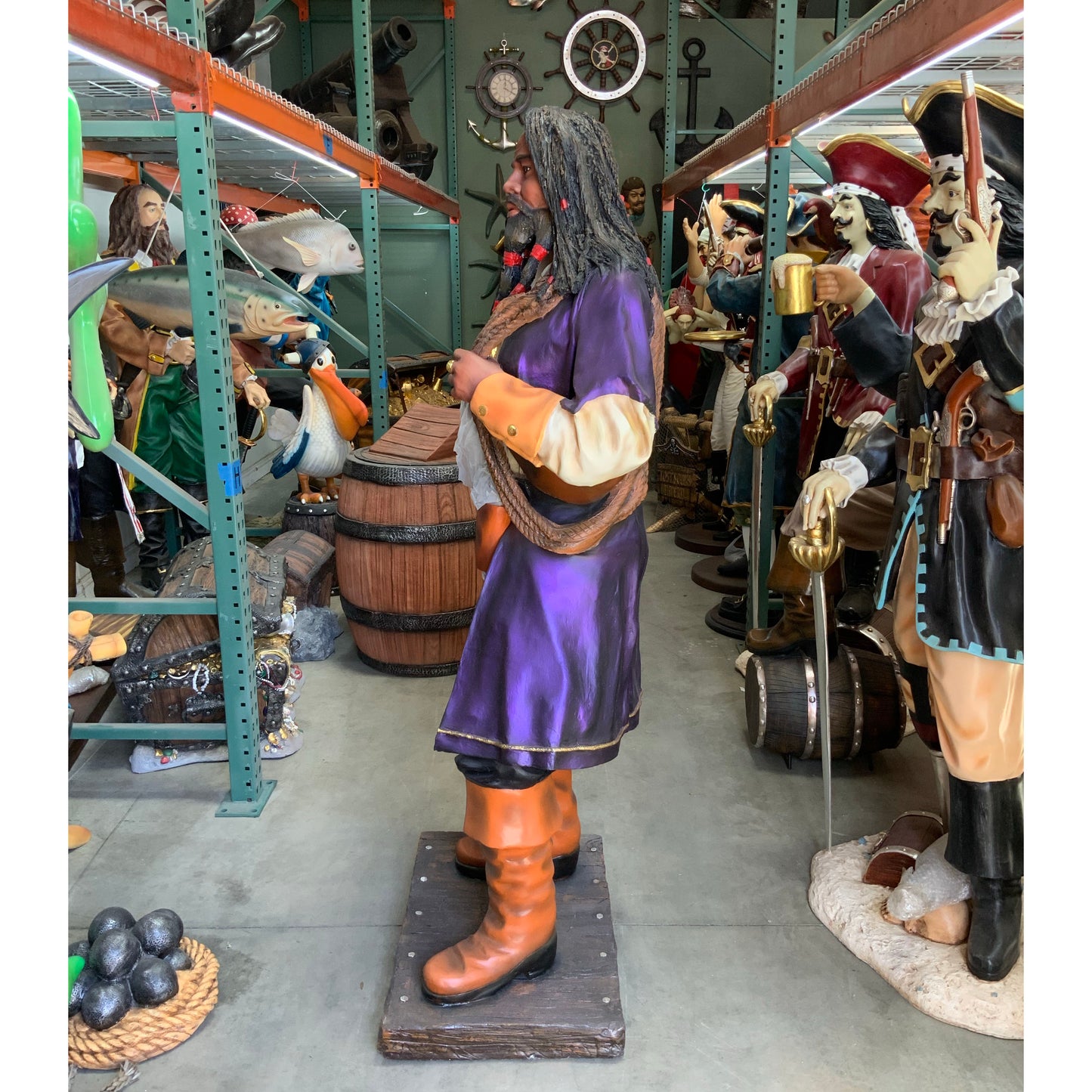 Caribbean Pirate Life Size Statue