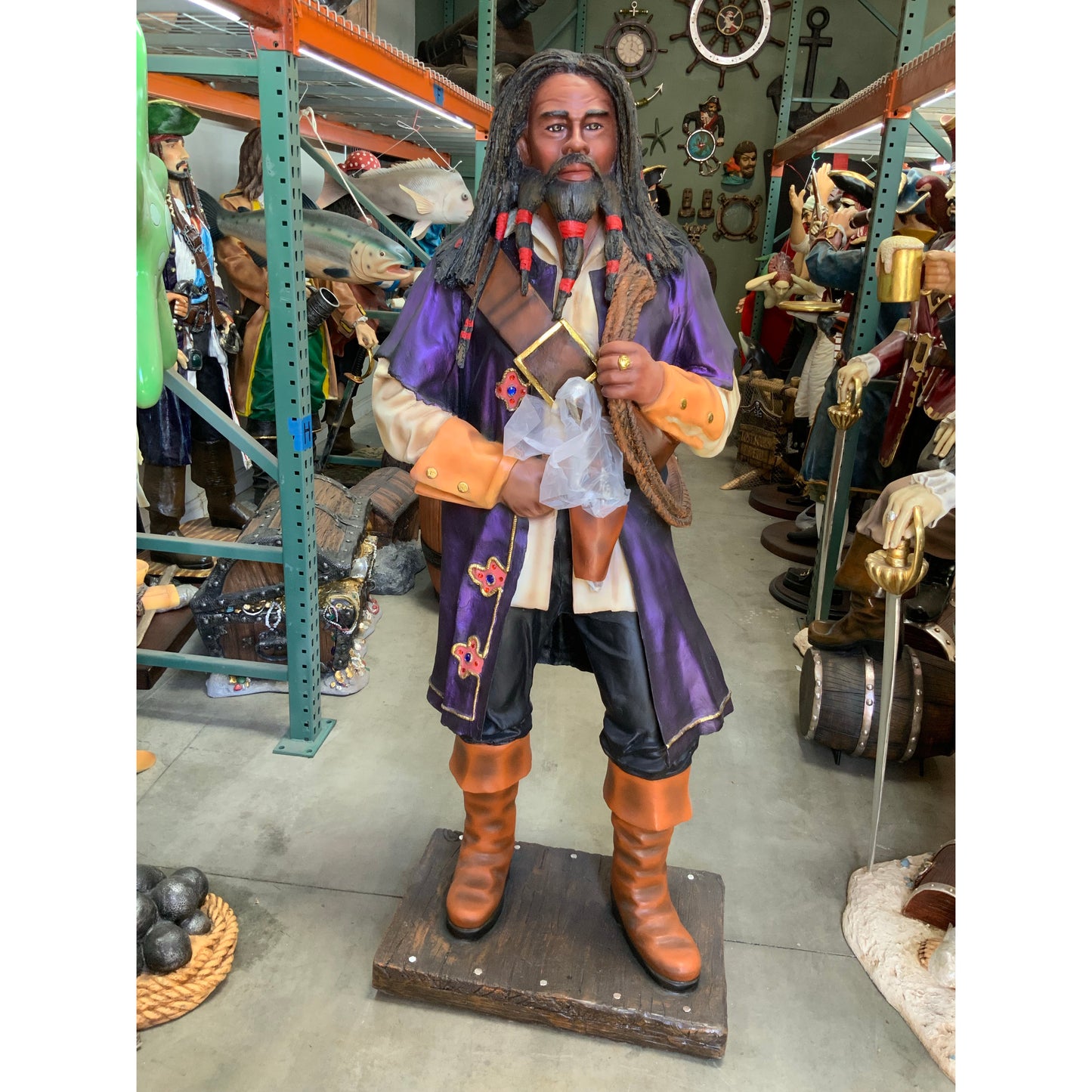 Caribbean Pirate Life Size Statue