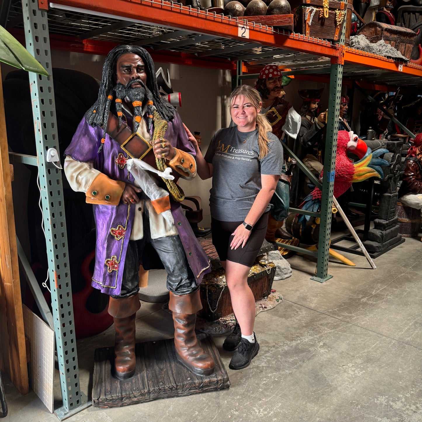 Caribbean Pirate Life Size Statue