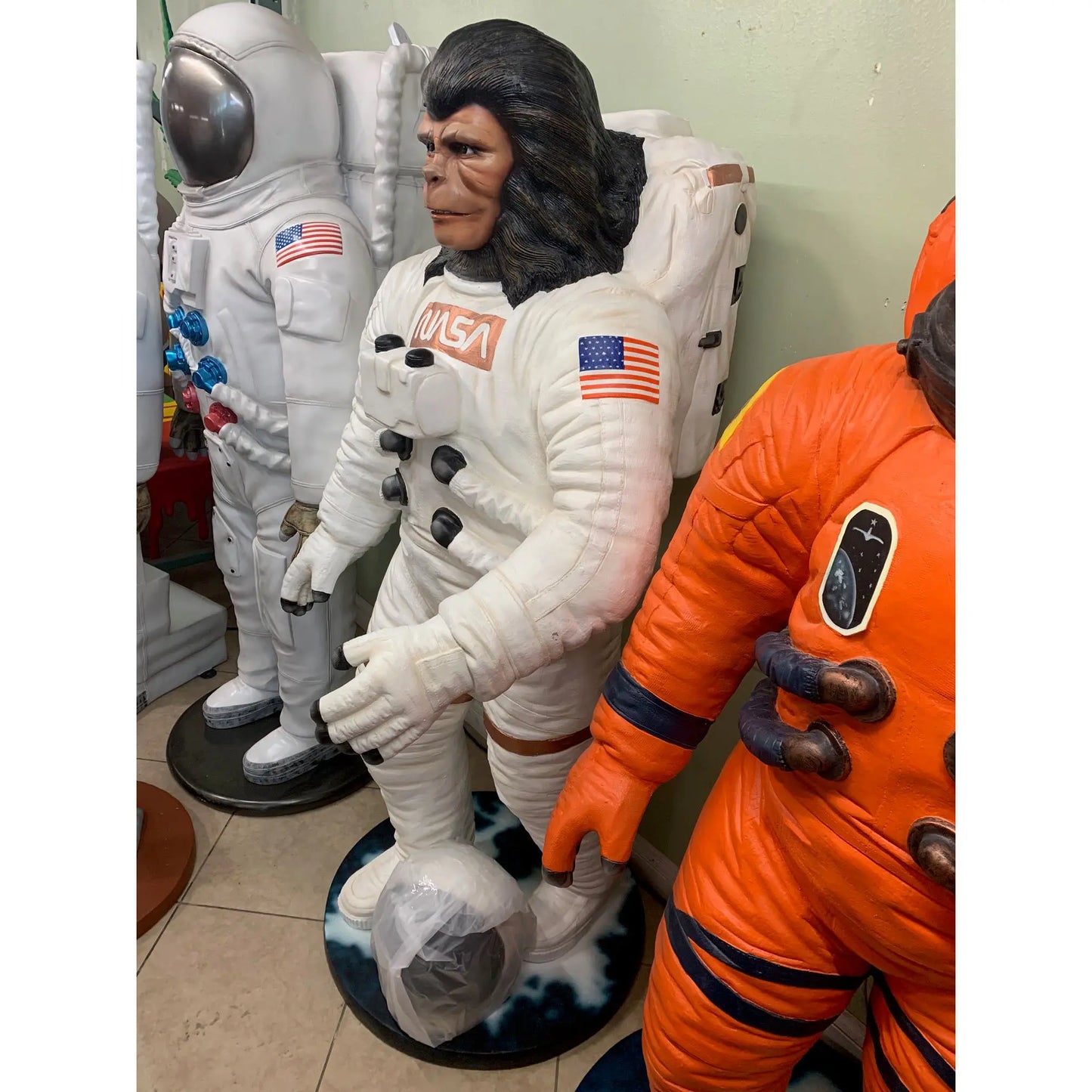 Astronaut Ape Life Size Statue LS009-2546-A