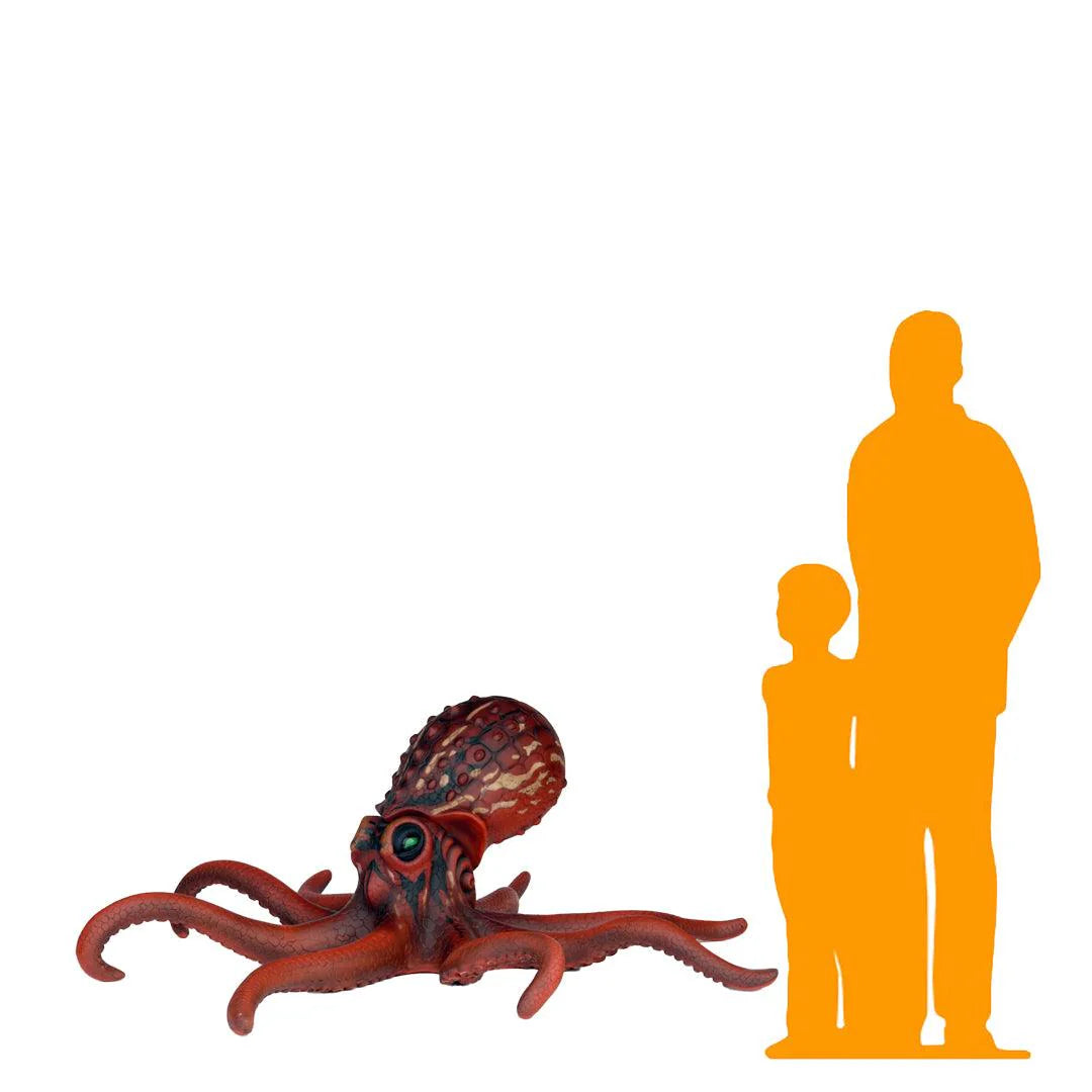 Red Octopus Statue