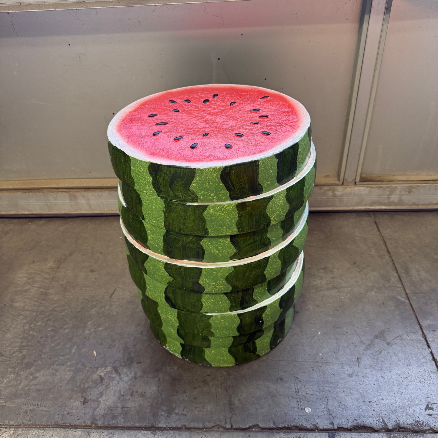 Watermelon Slices Fruit Table Stool Statue