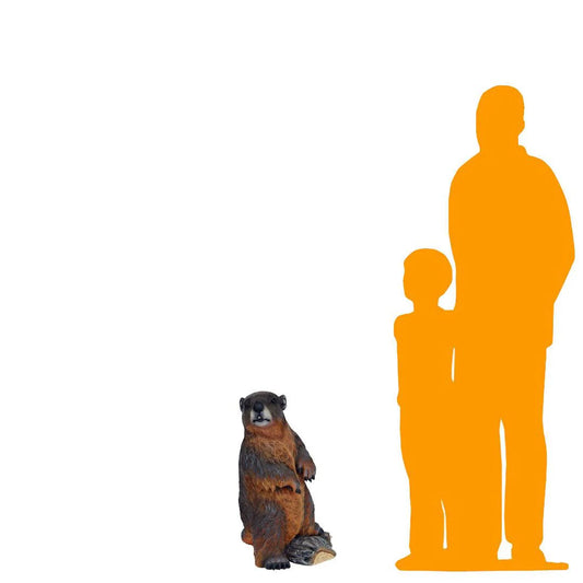 Beaver Standing Life Size Statue