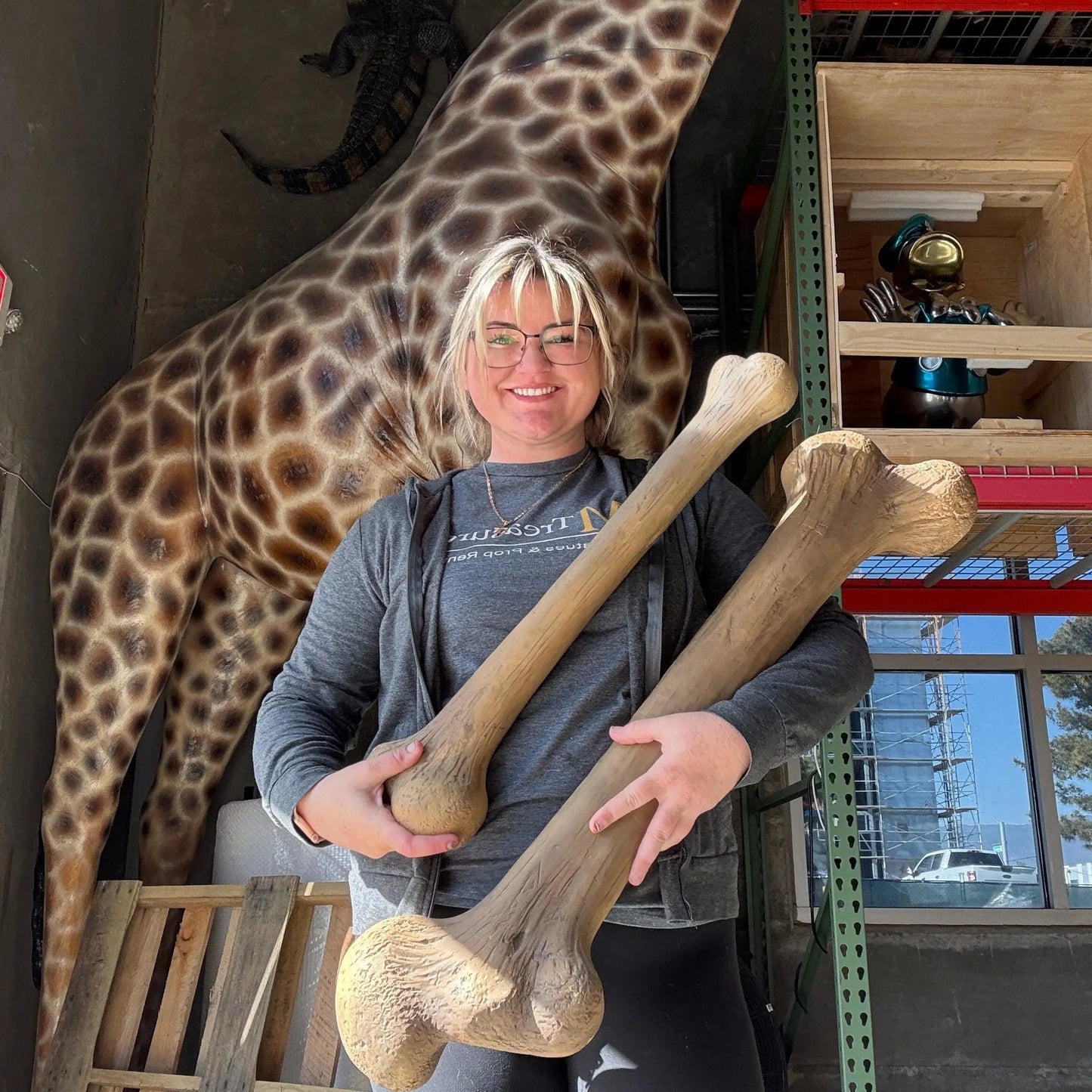 Large Dinosaur Bone Statue A0585-R044-PT