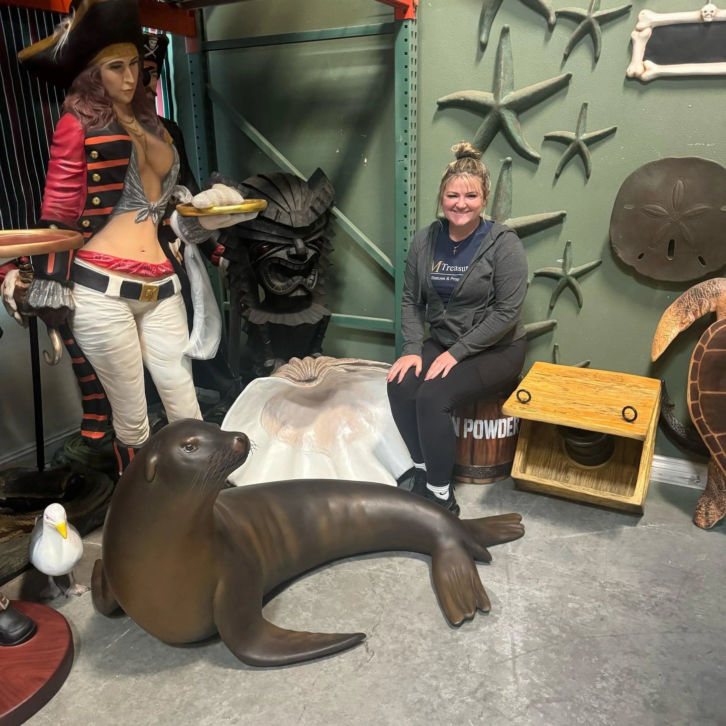 Sea Lion Seal Life Size Statue