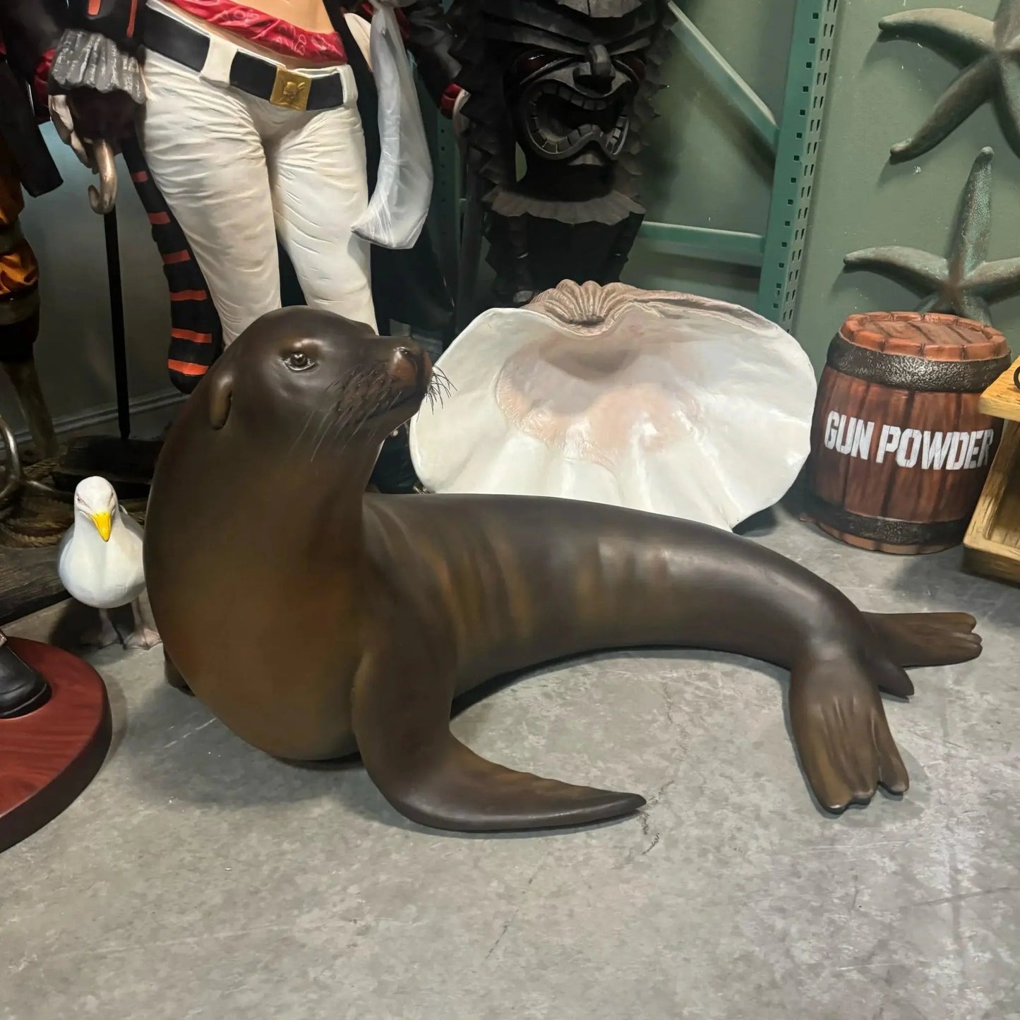 Sea Lion Seal Life Size Statue A0132-2601-A