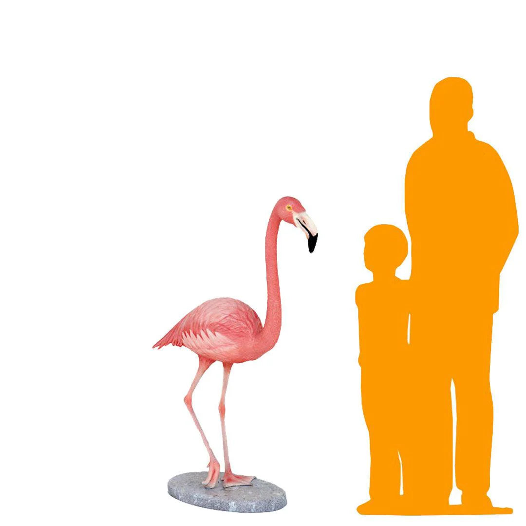 Pink Flamingo Life Size Statue