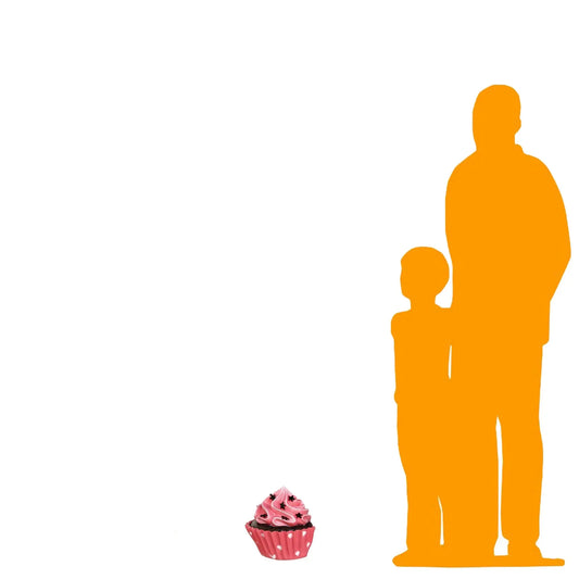 Small Pink Cupcake Statue With Stars R0209-2820-A