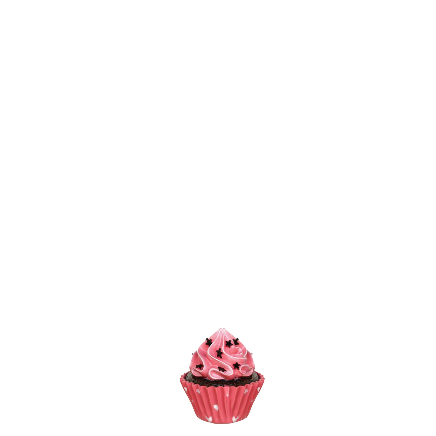 Small Pink Cupcake Statue With Stars