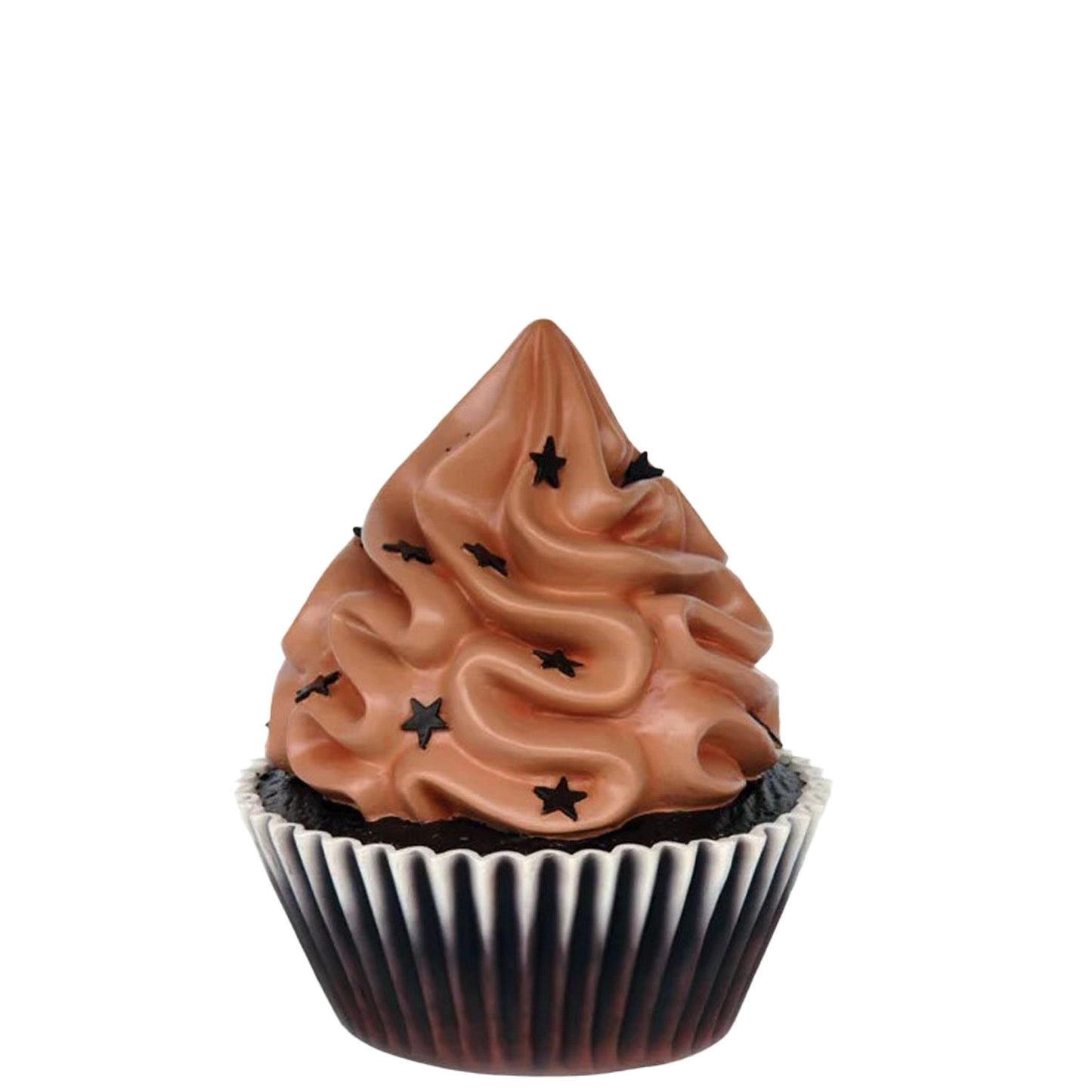 Chocolate Cupcake Statue With Stars