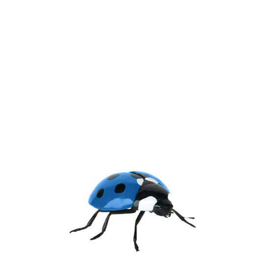 Small Blue Lady Bug Statue
