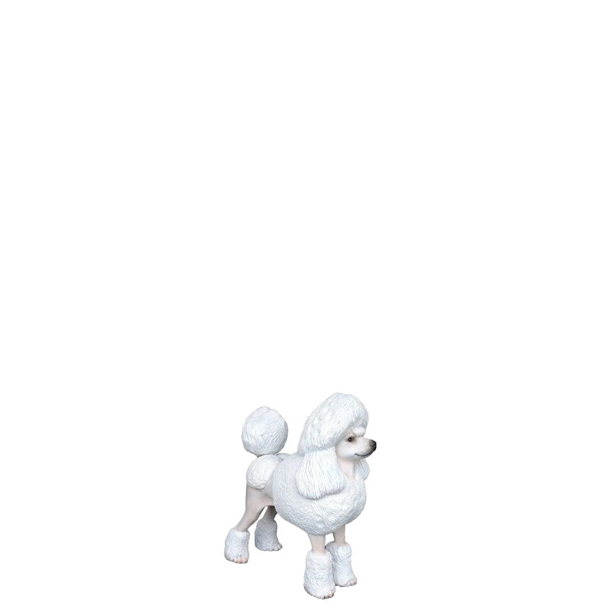White Poodle Life Size Dog Statue