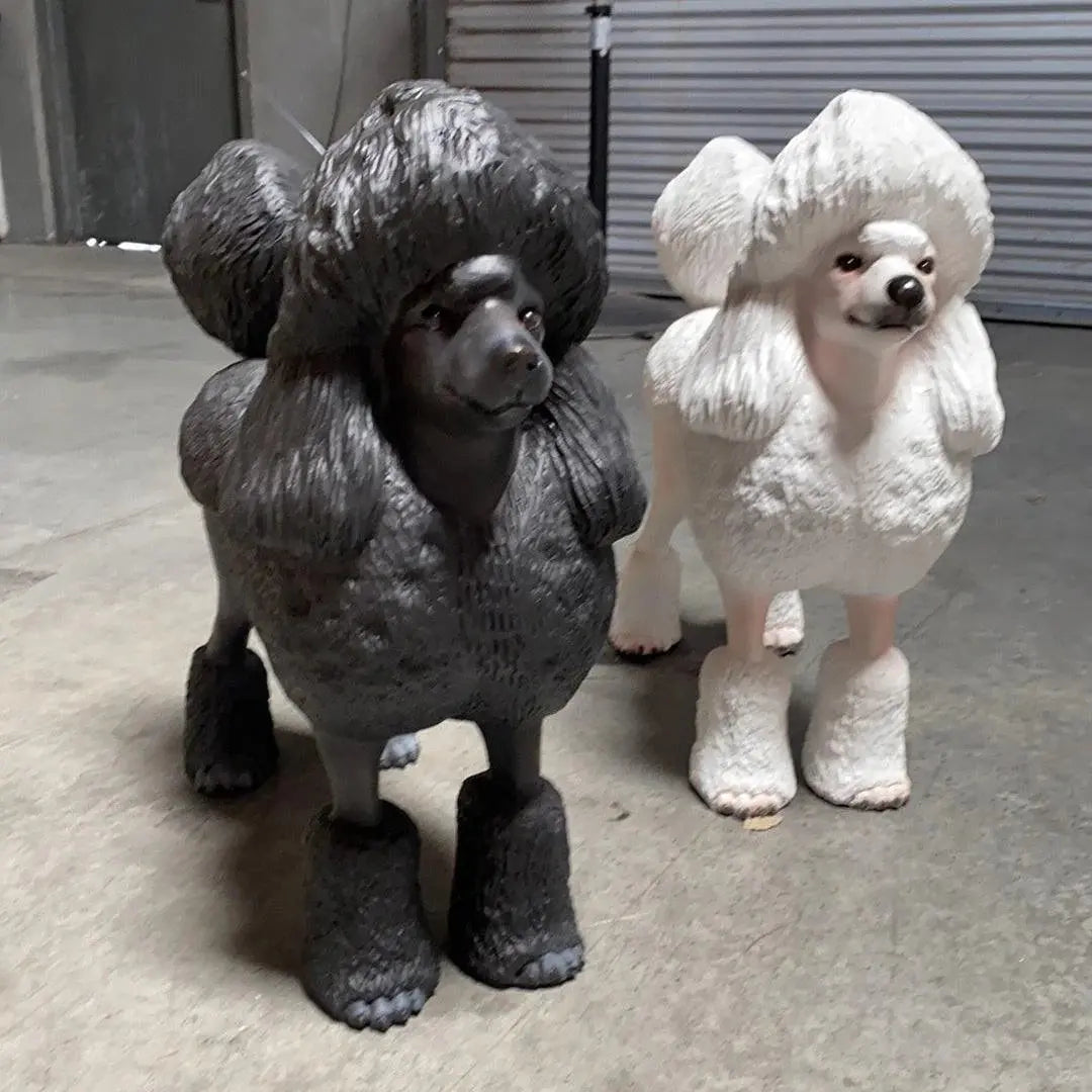 Black Poodle Life Size Dog Statue A0443B-2986-A