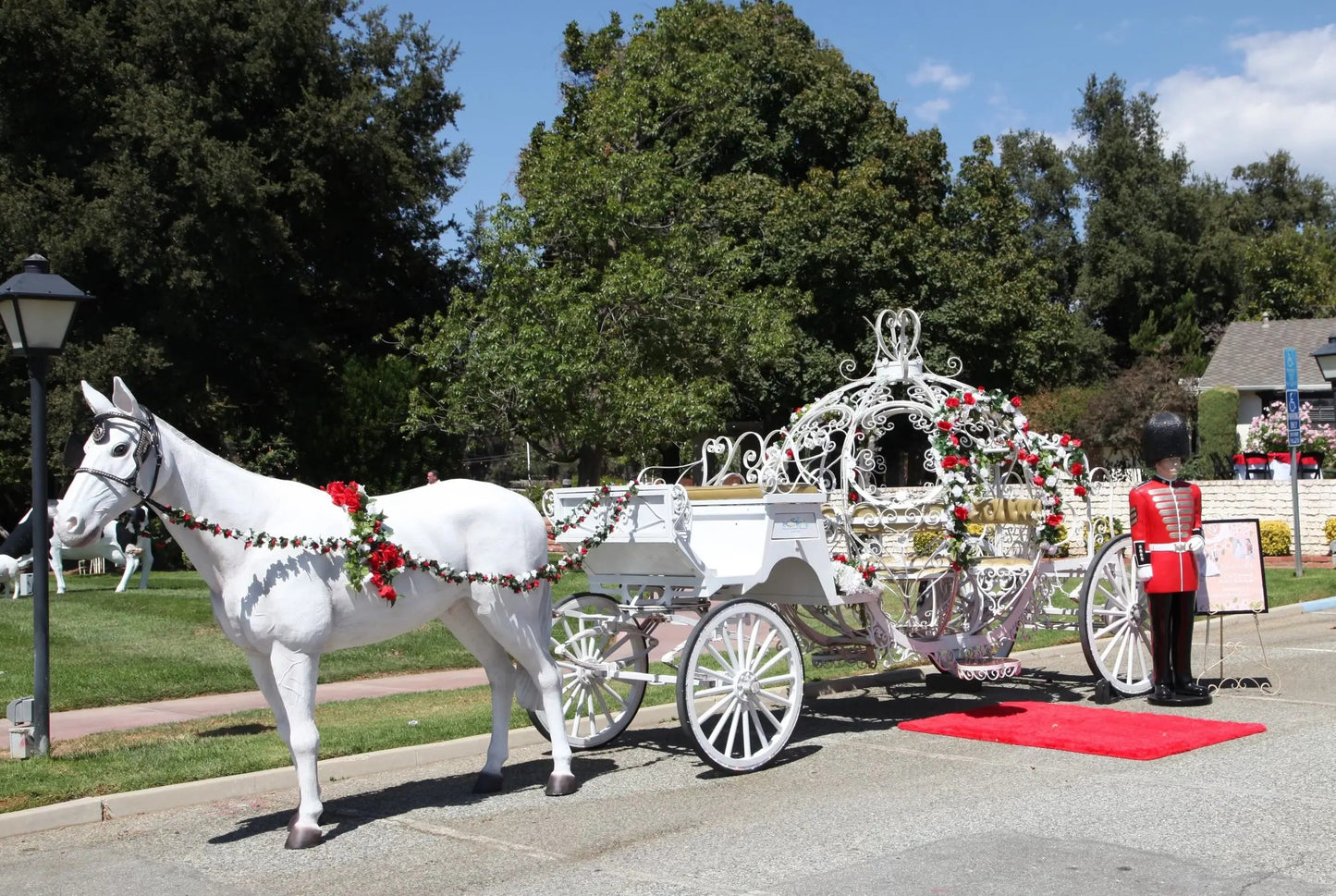 Standing White Horse Statue A0623W-R025-PT