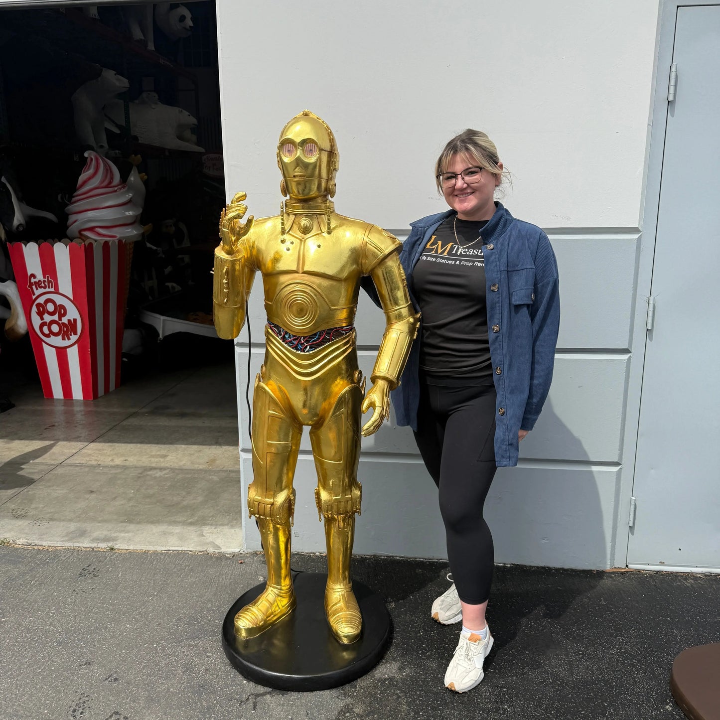 Gold Space Robot Statue LS146A-2929-A