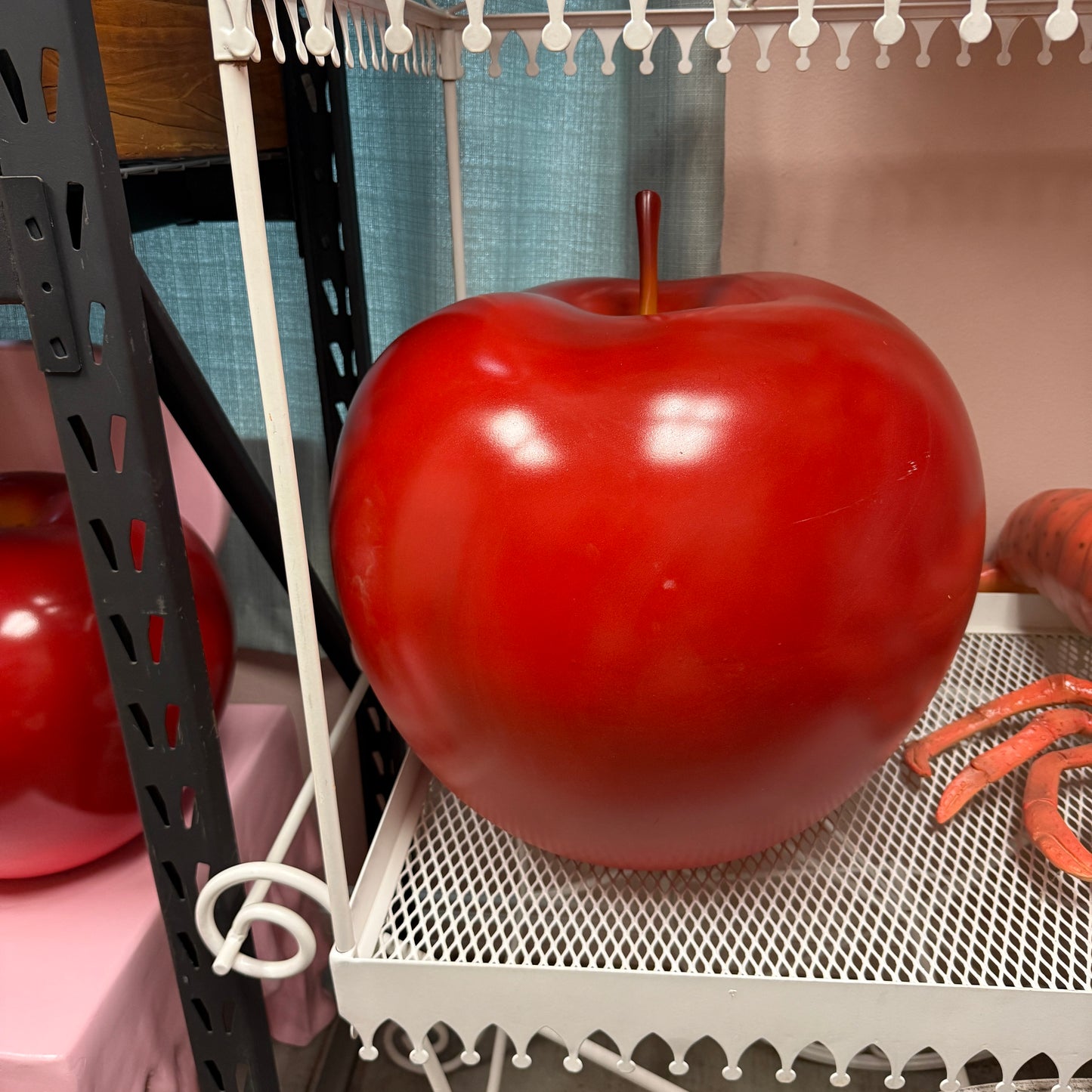 Large Red Apple Statue