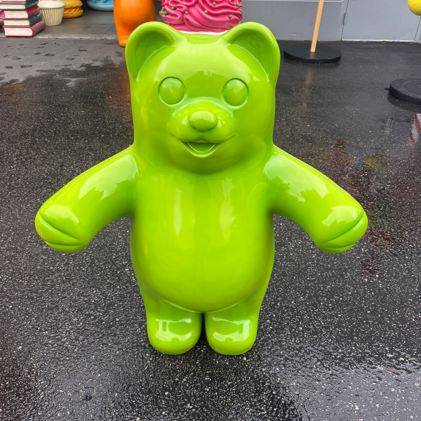 Large Green Gummy Bear Statue