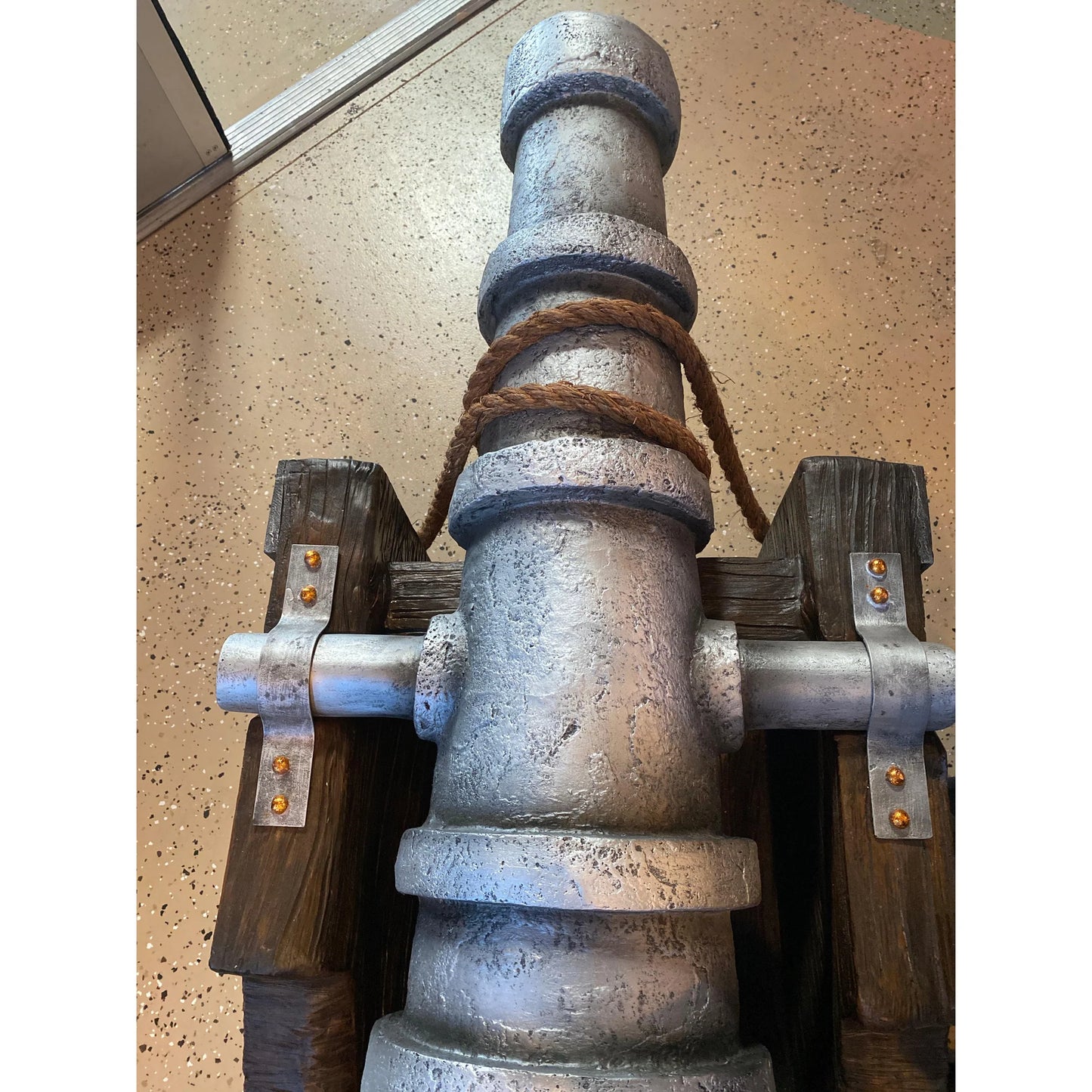 Realistic Pirate Cannon Life Size Statue
