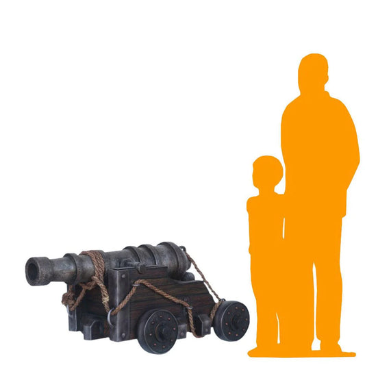 Realistic Pirate Cannon Life Size Statue