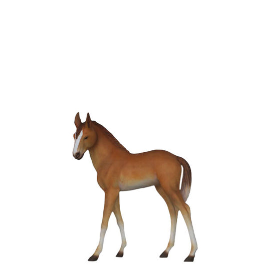 Baby Foal Pony Horse Walking Statue