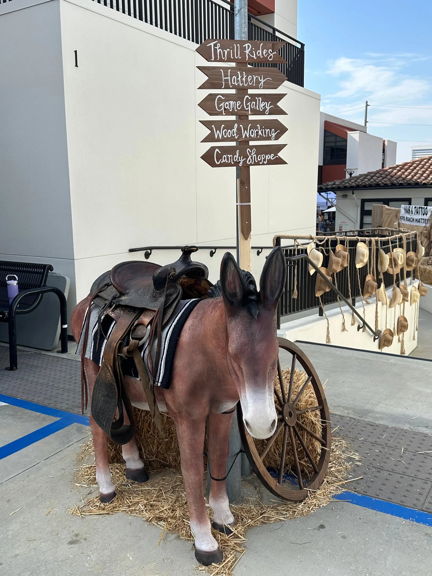 Brown Donkey Mule Statue A0576B-R011-PT