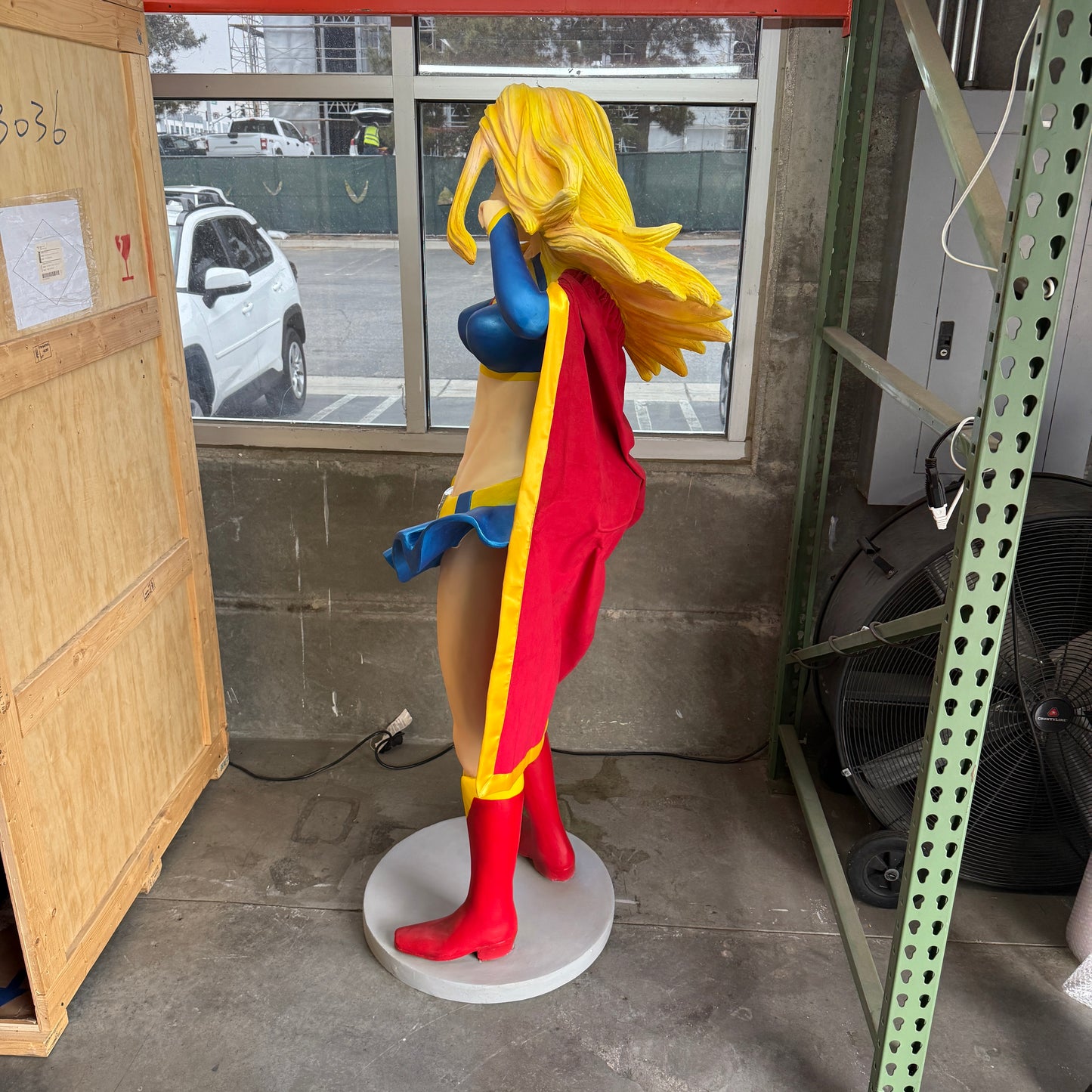 Muscle Girl Super Hero Life Size Statue