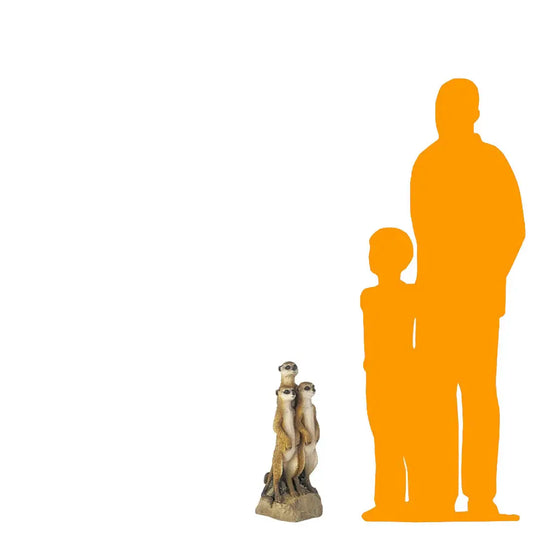 Small Meerkat Gang Life Size Statue A0879-32136-DT