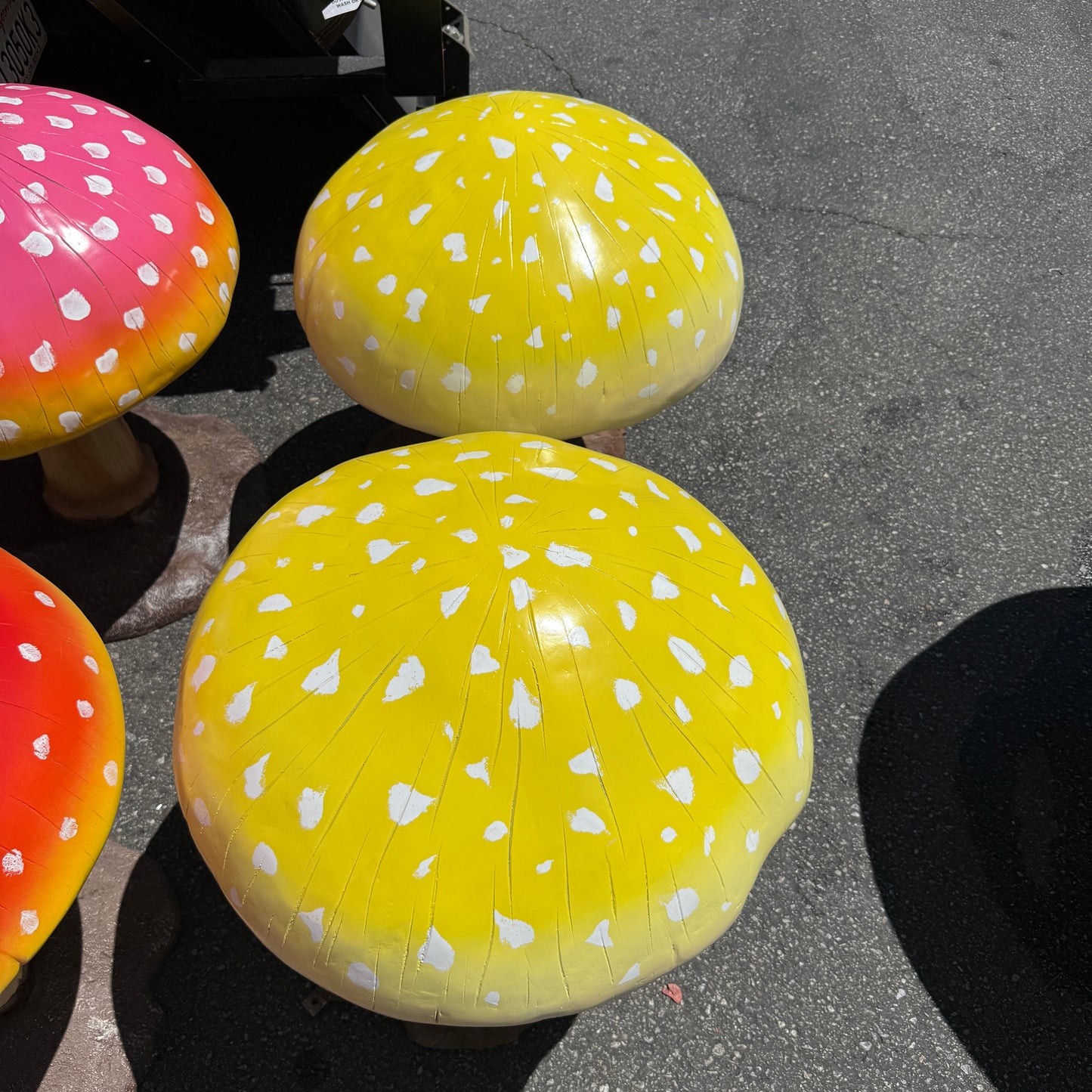 Medium Yellow Mushroom Statue