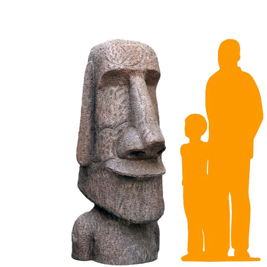 Eastern Island Stone Head Bust Statue