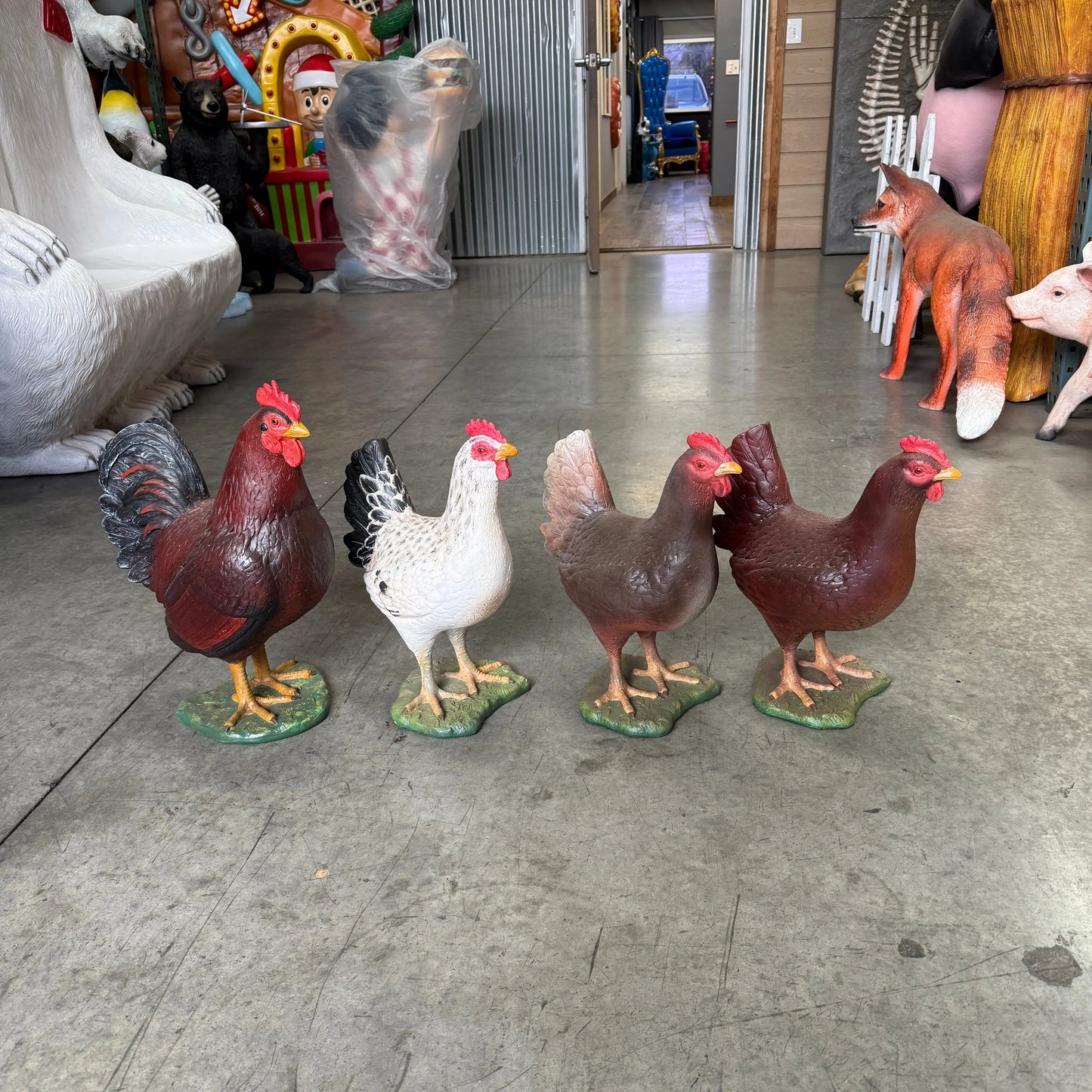 Red Chicken Statue A0464RB-100041B-H