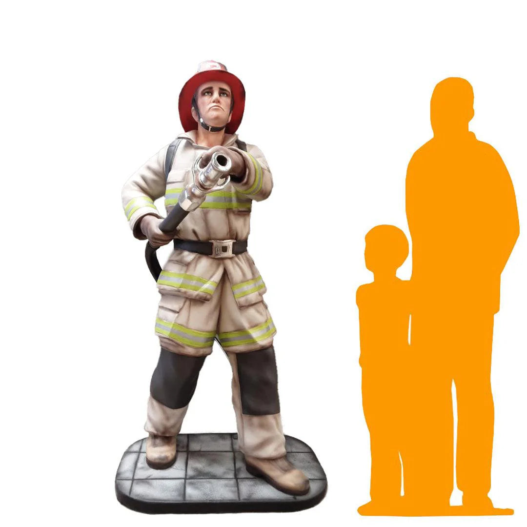 Fire Fighter Life Size Statue