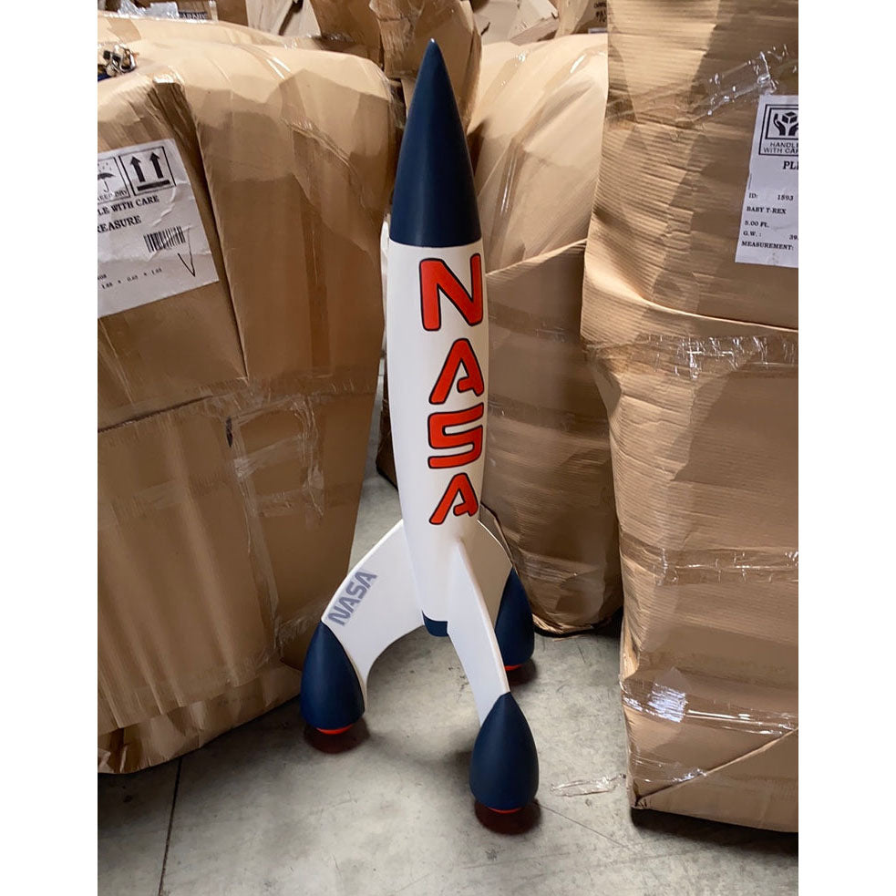 Small NASA Space Rocket Statue