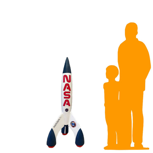 Small NASA Space Rocket Statue