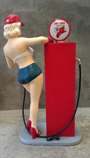 Gasoline Girl With Pump Statue