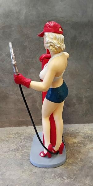 Gasoline Girl With Pump Statue