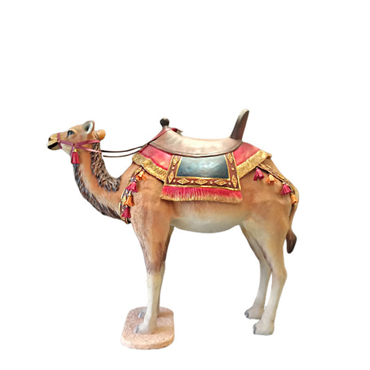 Standing Camel With Saddle Life Size Statue