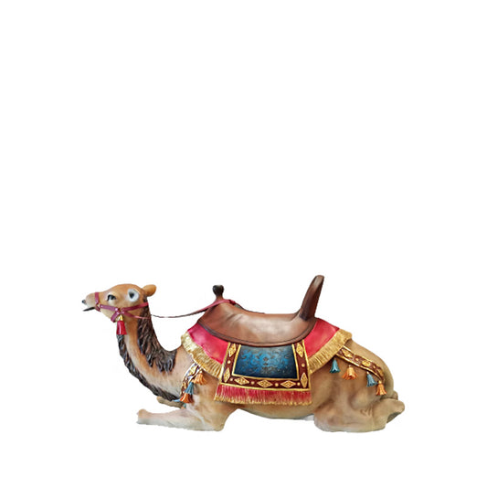 Laying Camel With Saddle Life Size Statue