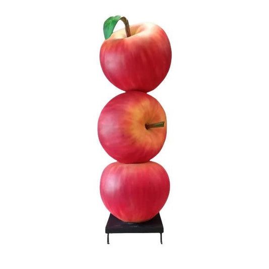 Jumbo Red Apple Tower Over Sized Statue - LM Treasures Prop Rentals