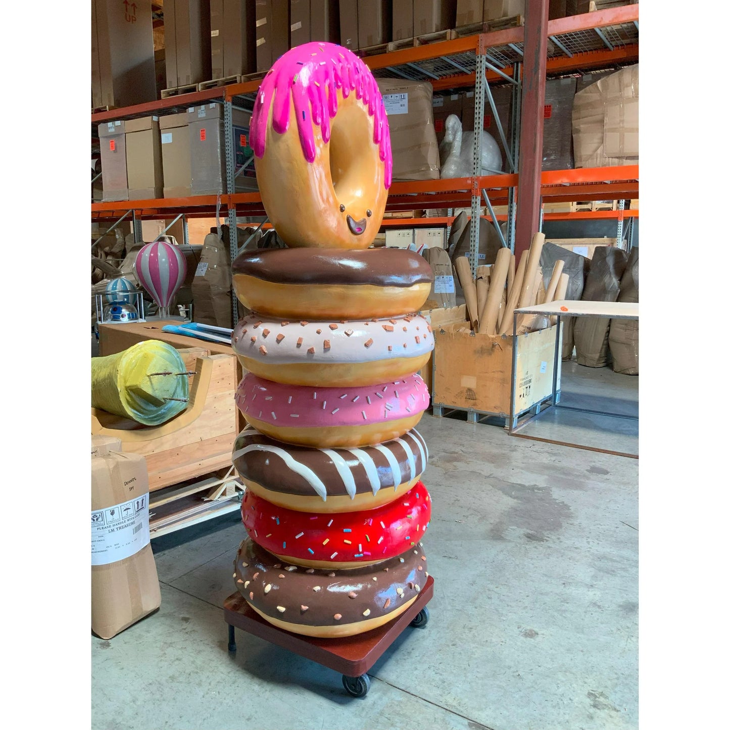 Large Stacked Donuts Statue