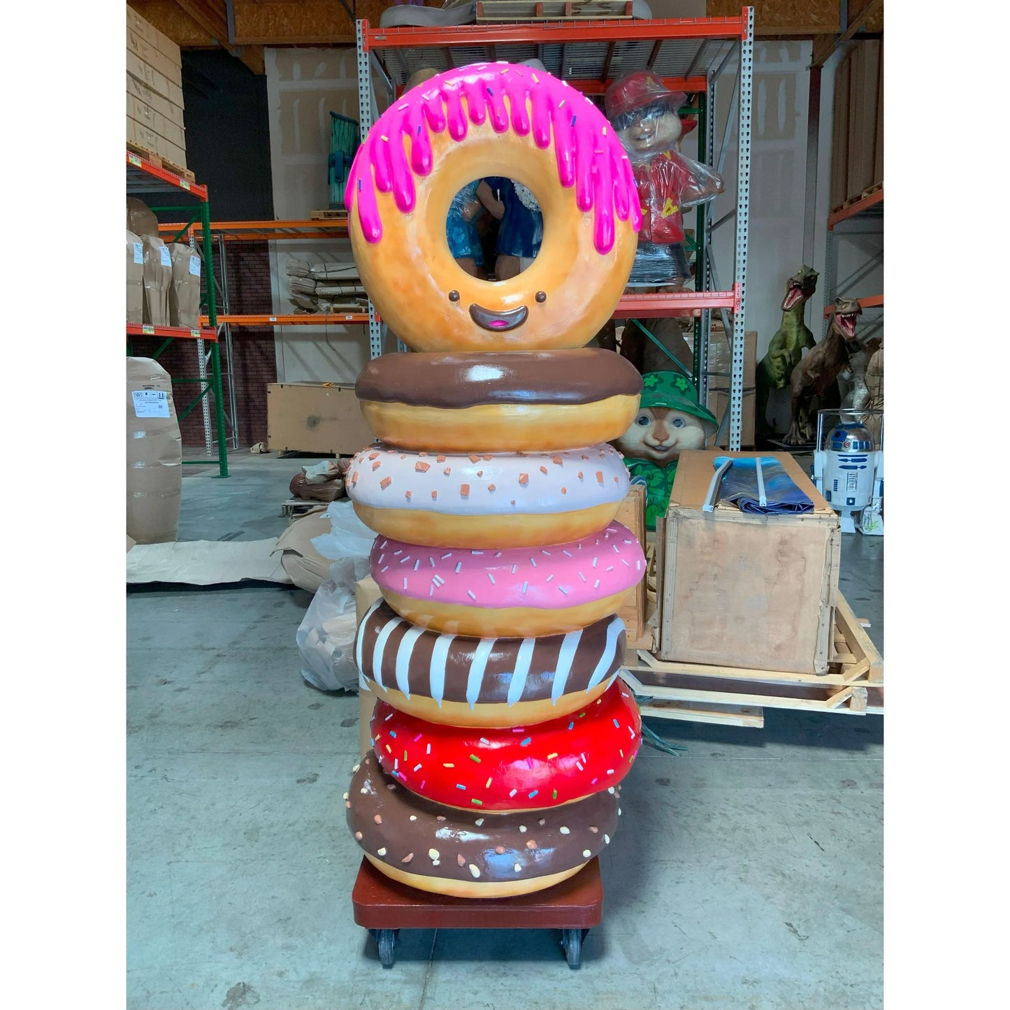 Large Stacked Donuts Statue