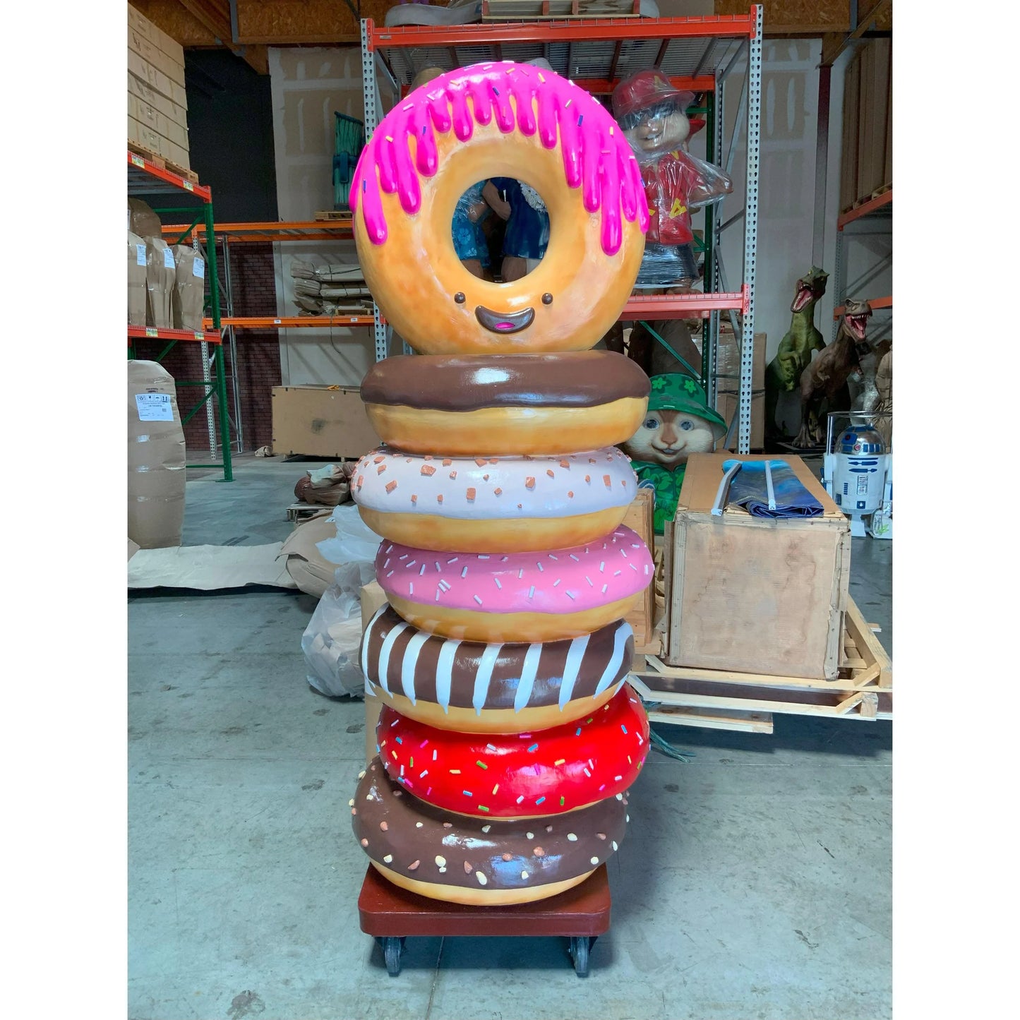 Large Stacked Donuts Statue