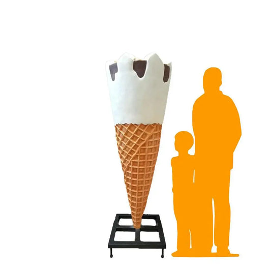 Large Almond Ice Cream Statue R0379LG-3608-A