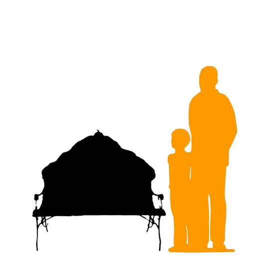 Chocolate Ice Cream Bench Statue R0262C-3610-A