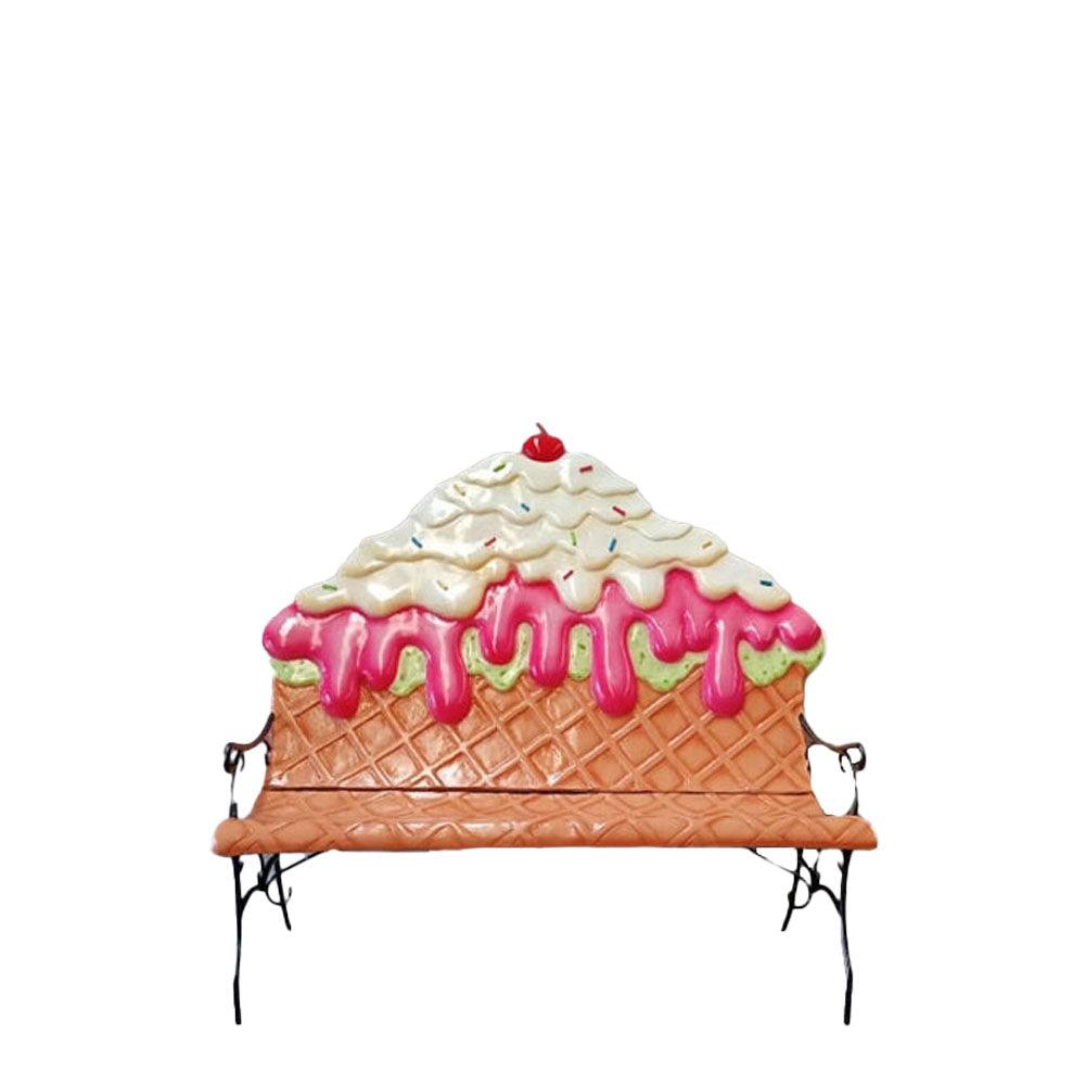 Strawberry Ice Cream Bench Statue - LM Treasures Prop Rentals