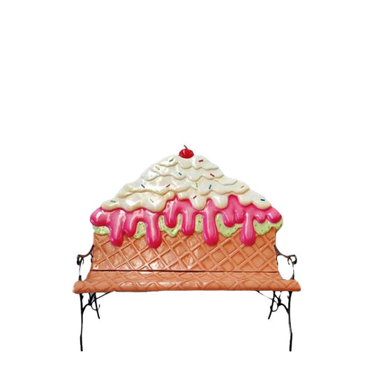 Strawberry Ice Cream Bench Statue - LM Treasures Prop Rentals
