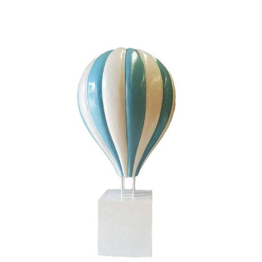 Large Blue Hot Air Balloon Statue - LM Treasures Prop Rentals
