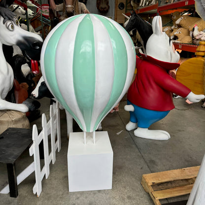 Large Green Hot Air Balloon Statue