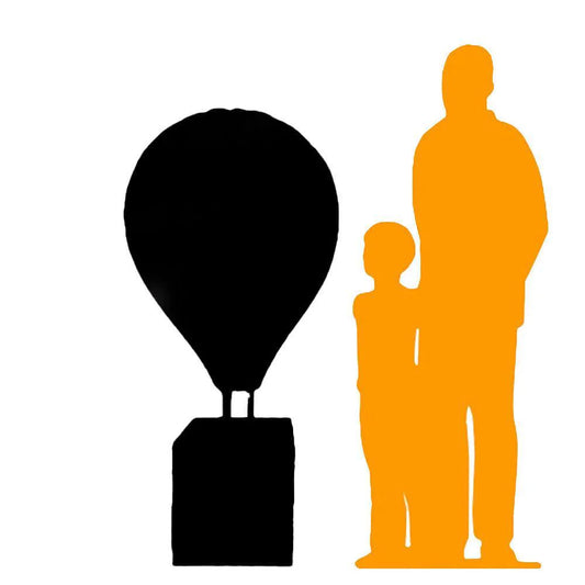 Large Blue Hot Air Balloon Statue