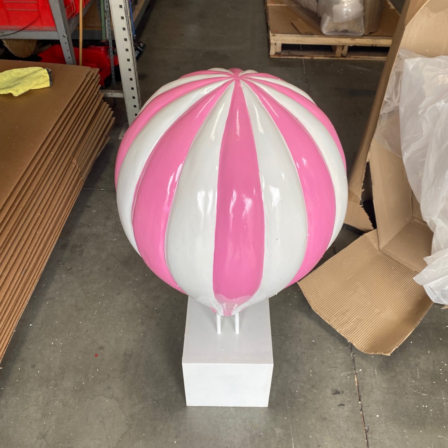 Small Pink Hot Air Balloon Statue